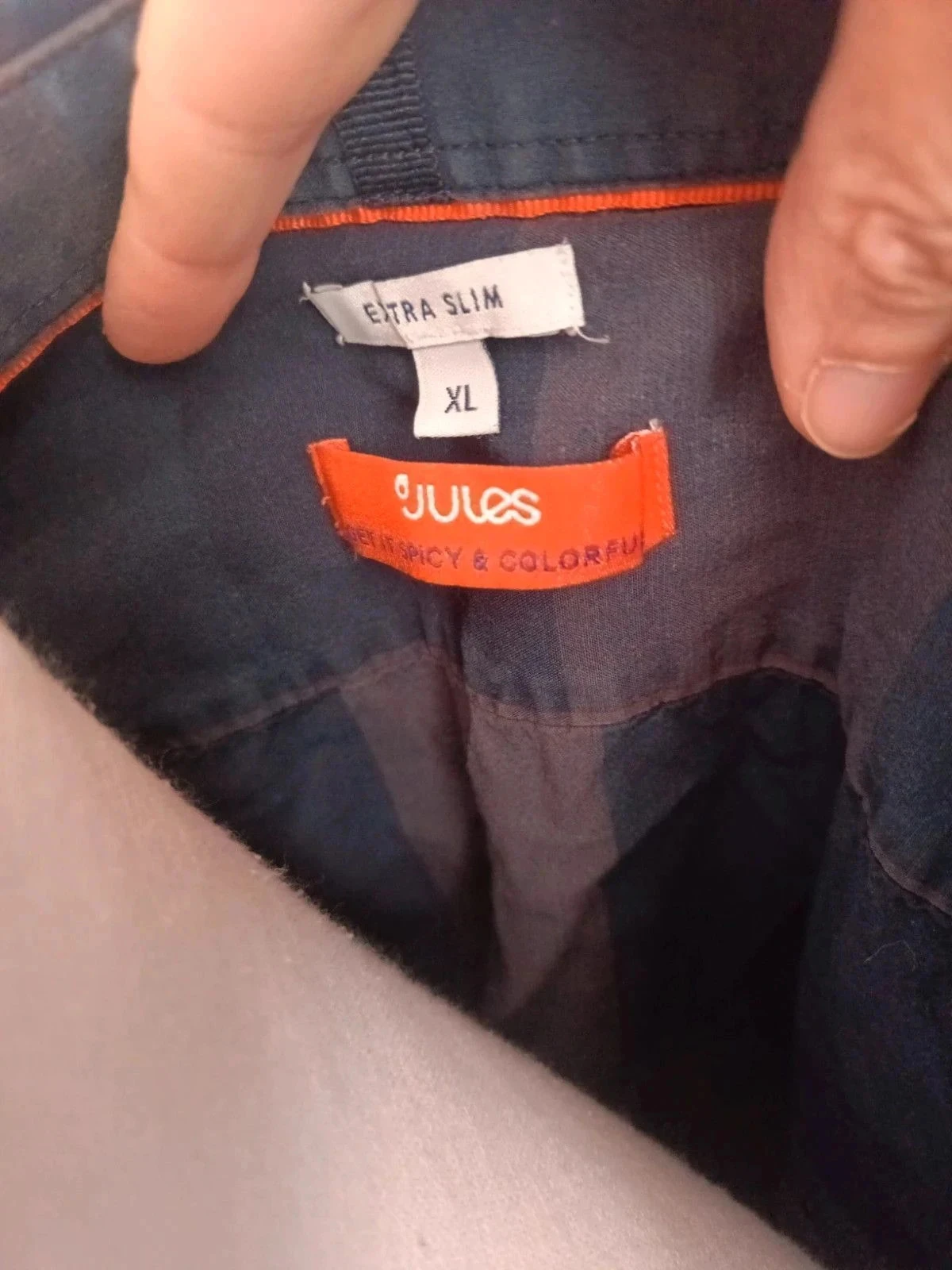 Chemise marron et marine Jules XL – photo 5